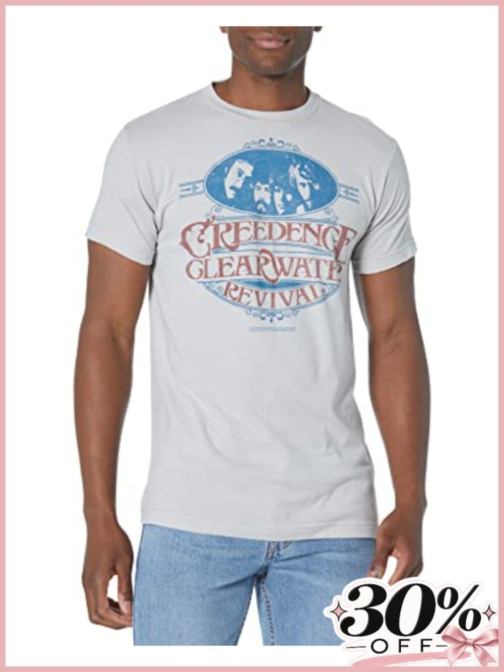 Creedence Clearwater Revival Band T-Shirt Cotton Crew Neck Short Sleeve Tee